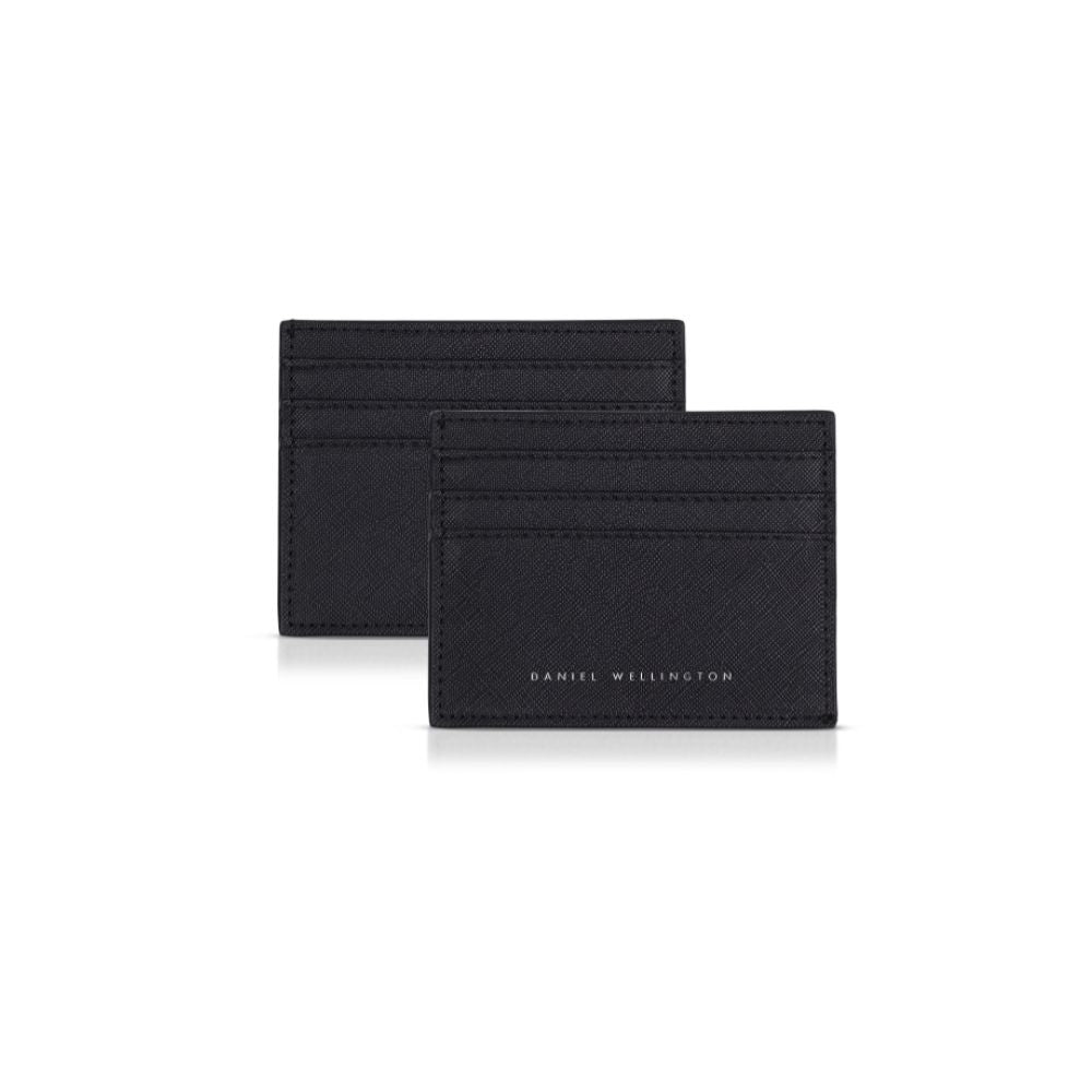 6 CARDS HOLDER WITH OPENING BLACK SAFFIANO-Kaidara Gioielli