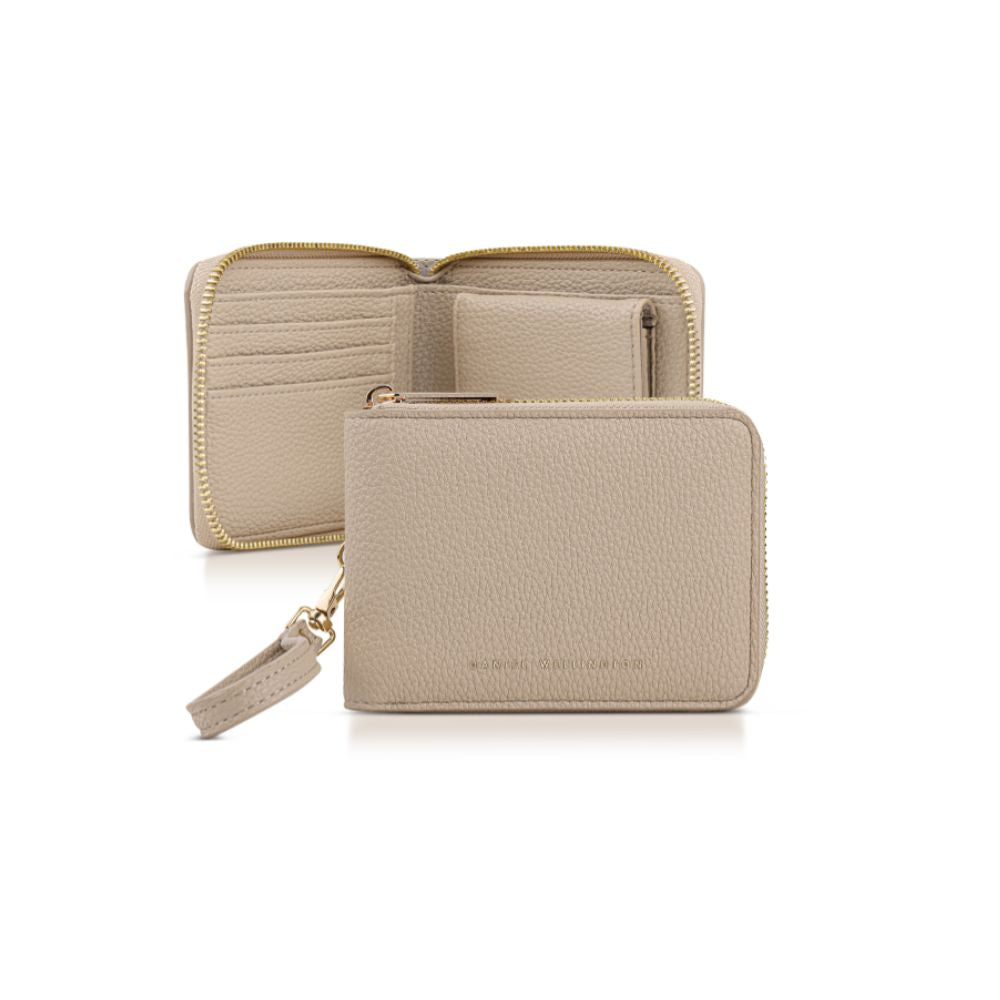 Round Zip Pouch With Handle Cream Bottalato Daniel Wellington-Kaidara Gioielli