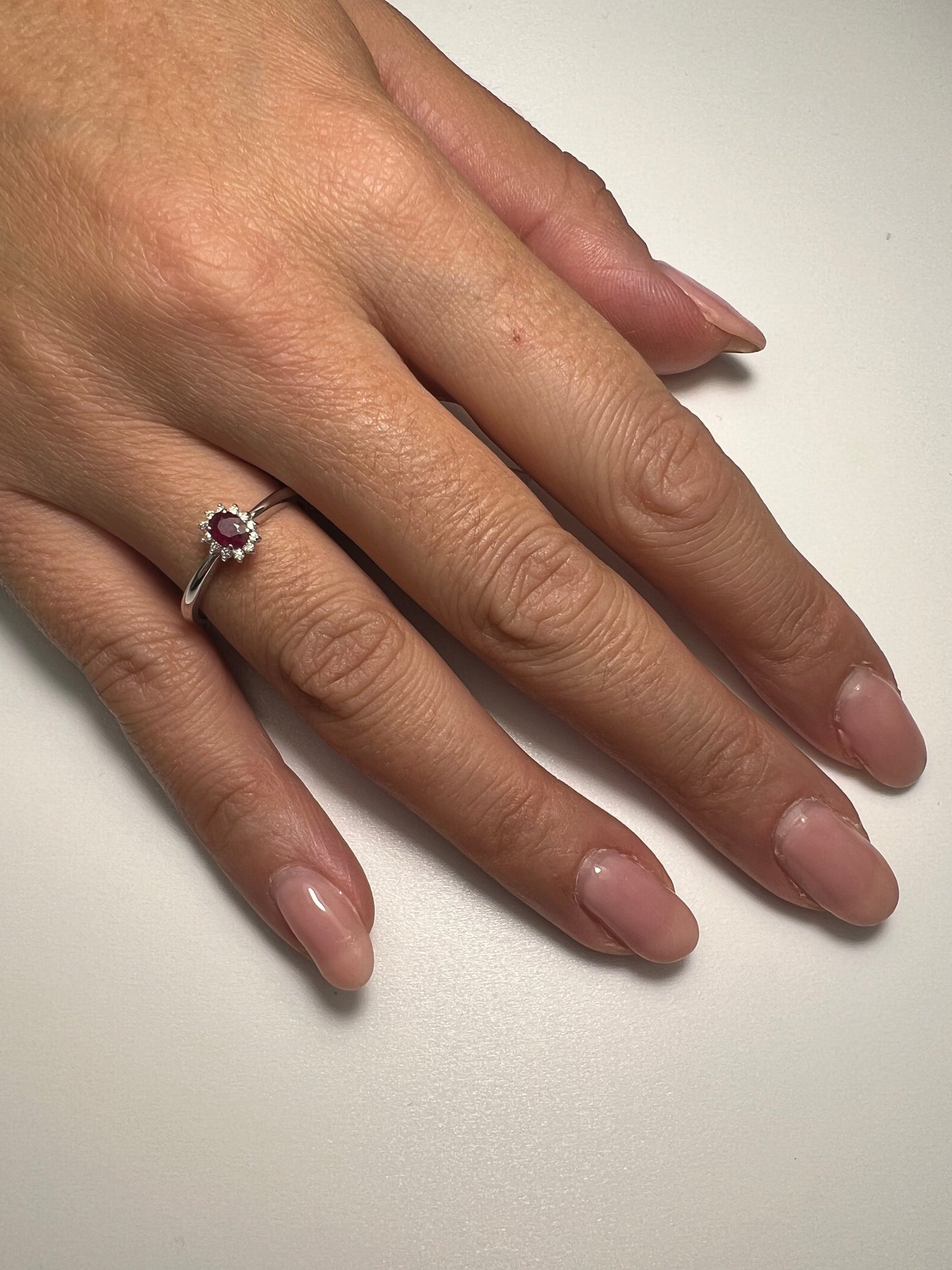 Anello in Oro Donna Crusado Collezione Tropea Con Diamanti e Rubino-Kaidara Gioielli