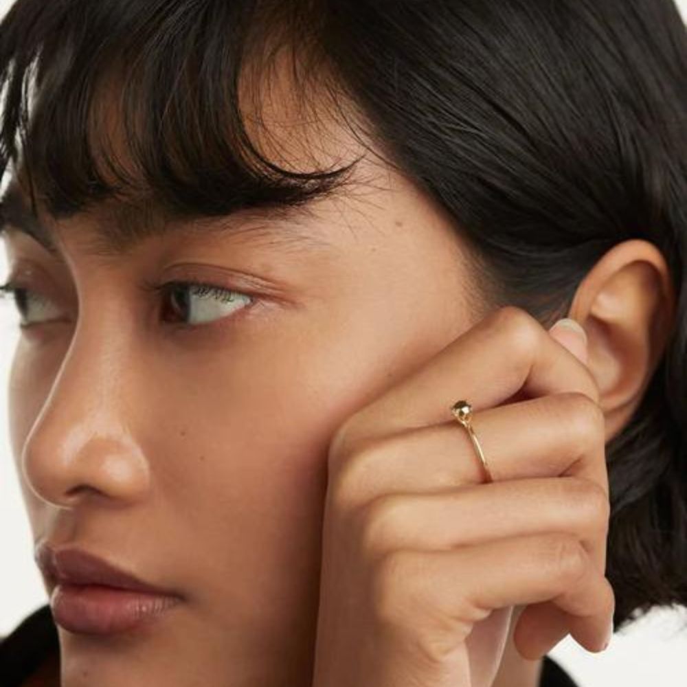 Anello in Argento Placcato Oro Donna Pdpaola Collezione En Gem-Kaidara Gioielli