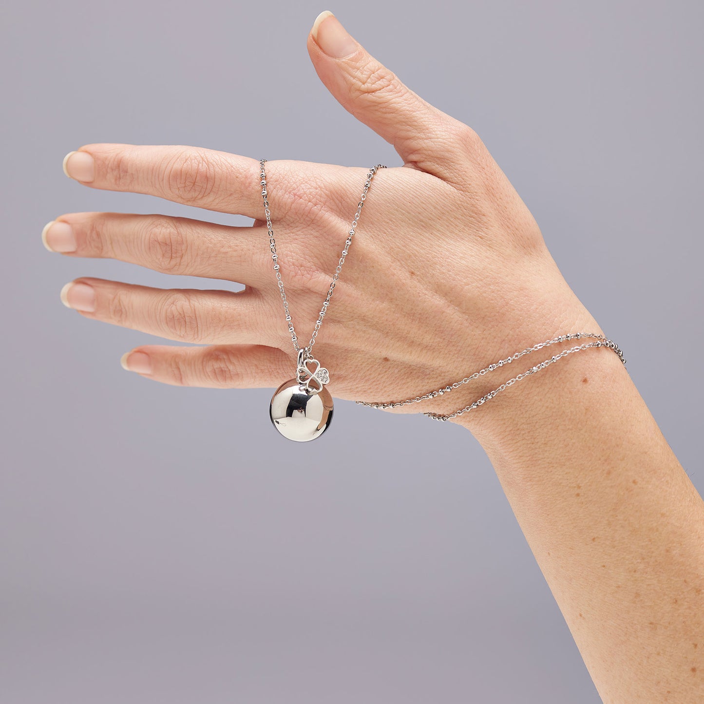 Collana CHAKRA in acciaio 316L, con chiama angeli-Kaidara Gioielli