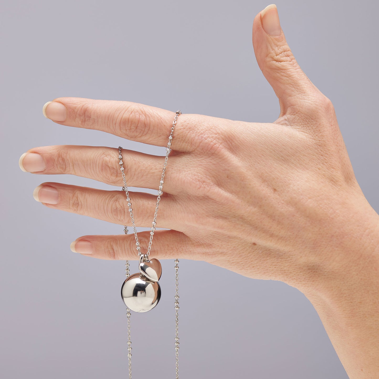 Collana CHAKRA in acciaio 316L, con chiama angeli-Kaidara Gioielli