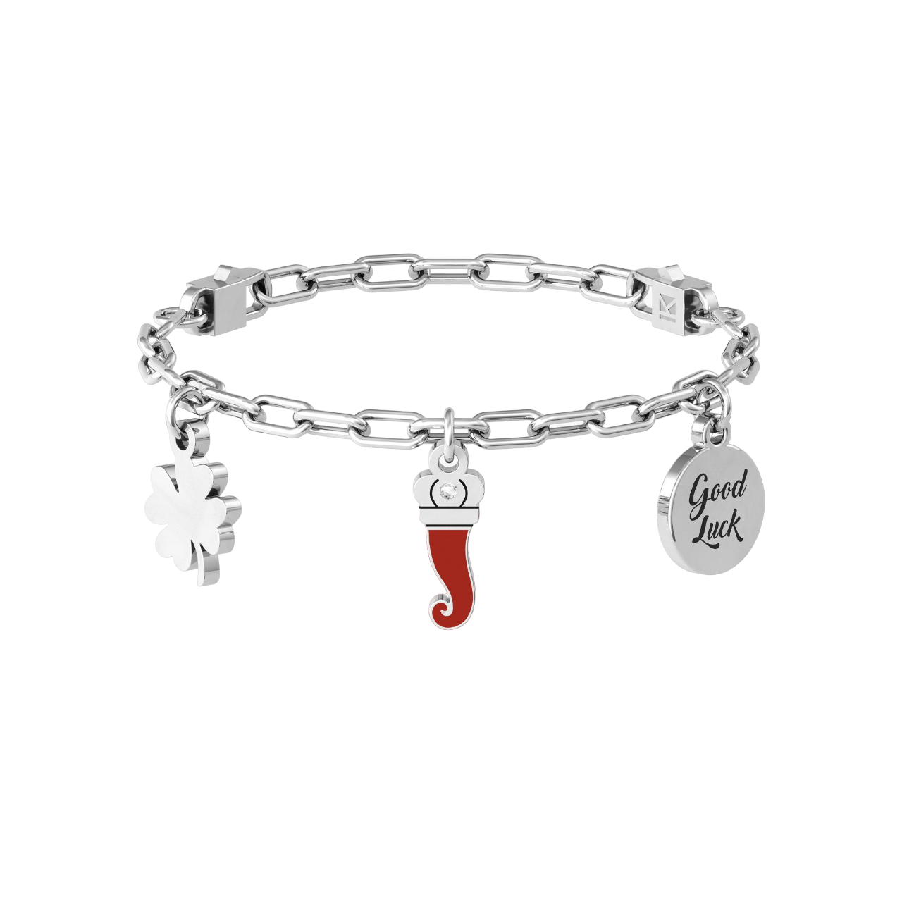 Bracciale in Acciaio Donna Kidult Cornetto Protezione-Kaidara Gioielli