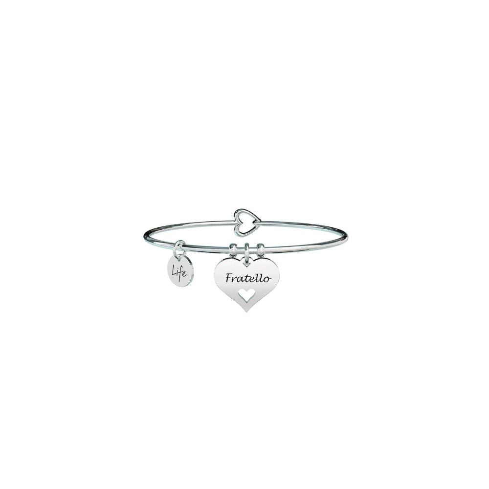 Bracciale in Acciaio Donna Kidult Cuore Fratello-Kaidara Gioielli