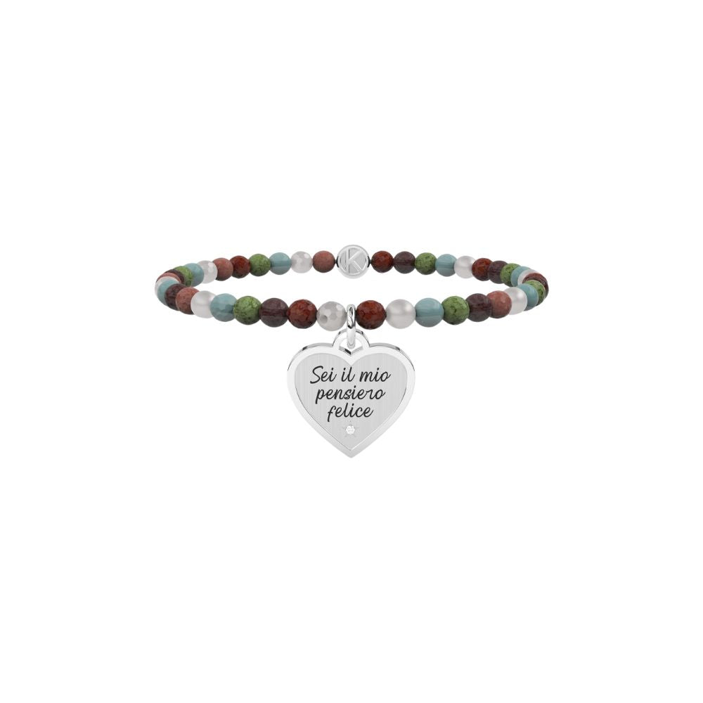 Bracciale in Acciaio Donna Kidult Cuore Pensiero felice-Kaidara Gioielli