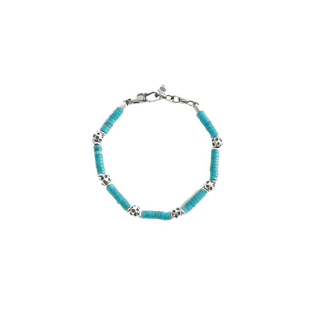 Bracciale in Argento Uomo Mabina Turchese-Kaidara Gioielli