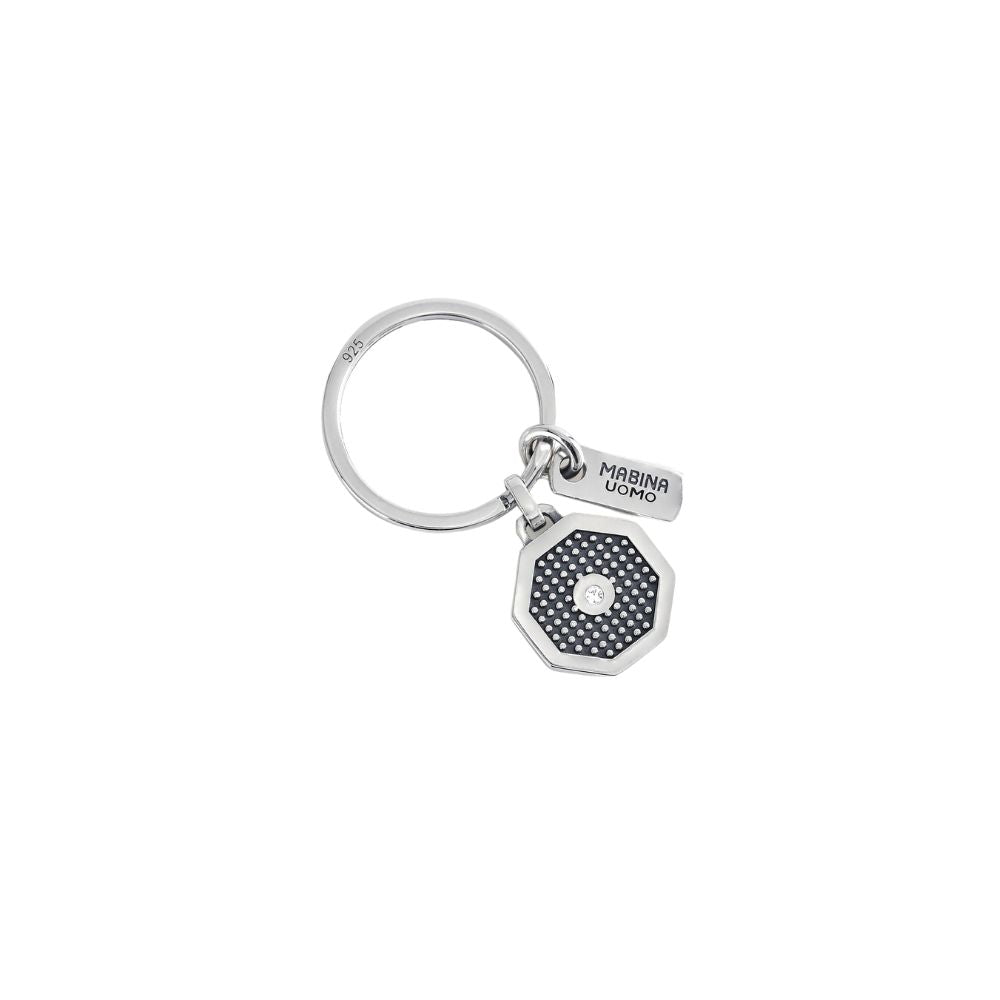 Portachiavi in Argento Uomo Mabina Ottagono-Kaidara Gioielli