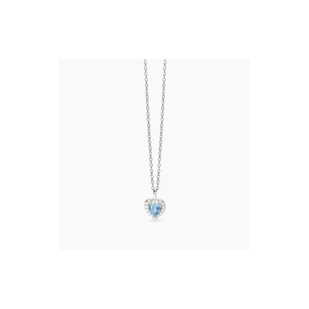 Girocollo in argento 925/ acquamarina sint zirc-Kaidara Gioielli