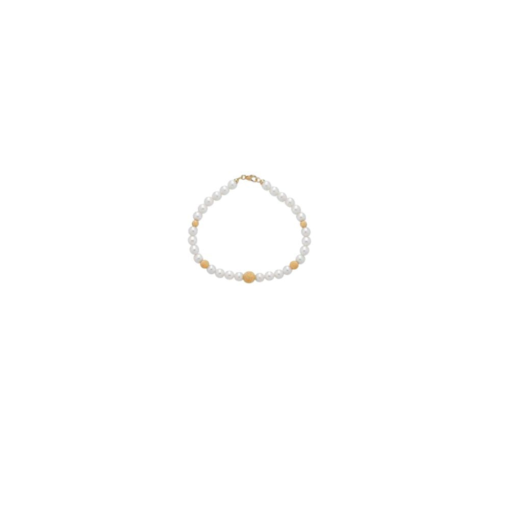 Bracciale in Oro Donna Crusado Collezione Perle Sfera Satinata-Kaidara Gioielli