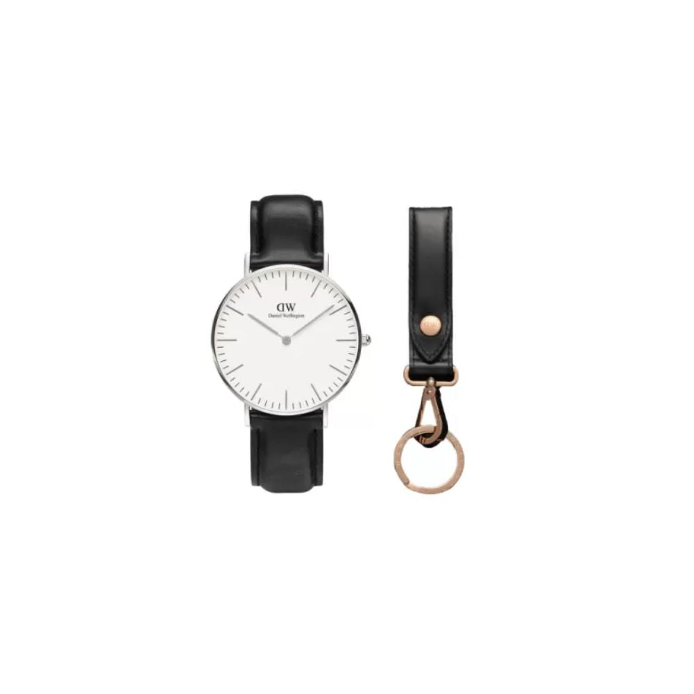 Set Orologio in Acciaio Uomo Daniel Wellington Classic Sheffield + Portachiavi in Omaggio-Kaidara Gioielli