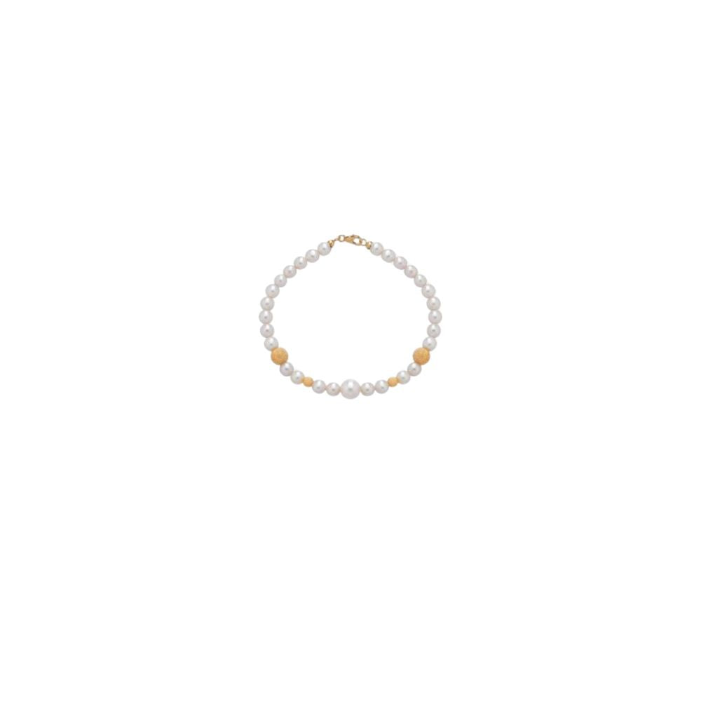 Bracciale in Oro Donna Crusado Collezione Perle Sfera Satinata-Kaidara Gioielli