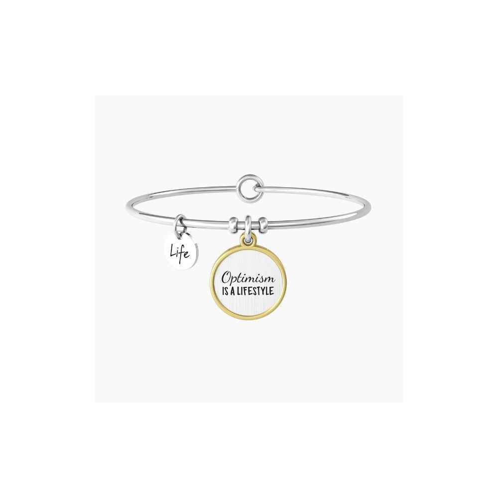 Bracciale in Acciaio Donna Kidult Optimism is a lifestyle-Kaidara Gioielli