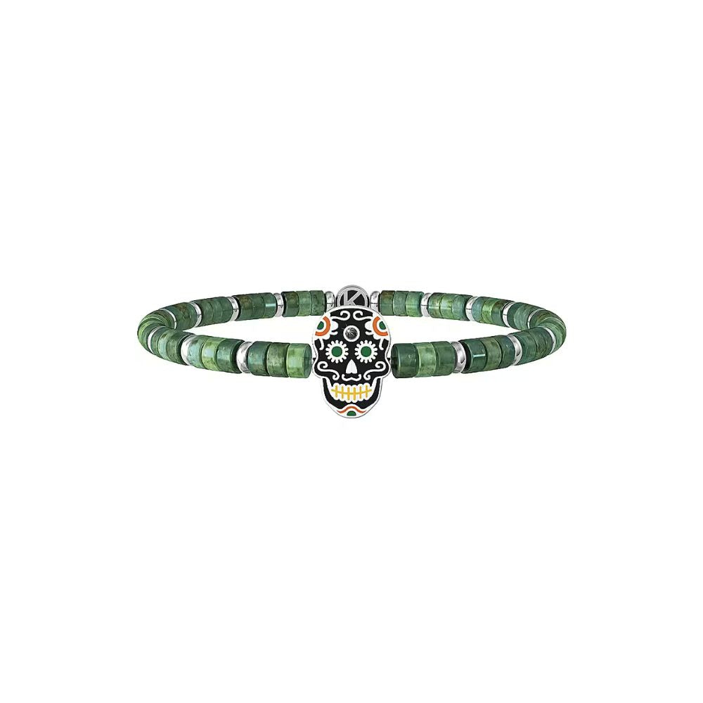 BRACCIALE IN ACCIAIO UOMO KIDUTL TESCHIO MESSICANO-Kaidara Gioielli