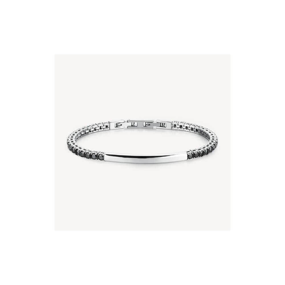 Bracciale AVANTGARDE in acciaio 316L, con cubic zi-Kaidara Gioielli