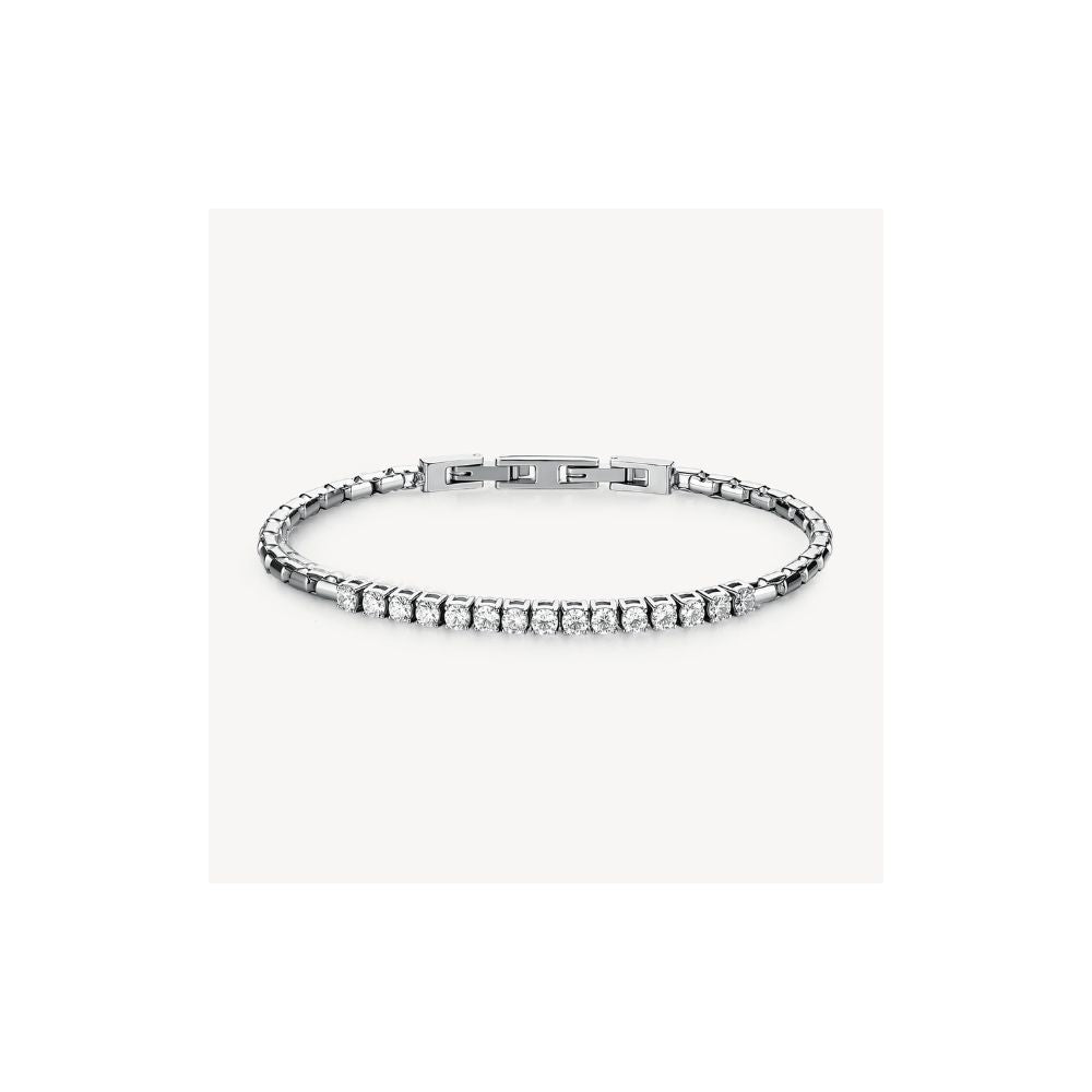 Bracciale AVANTGARDE in acciaio 304L, con cubic zi-Kaidara Gioielli