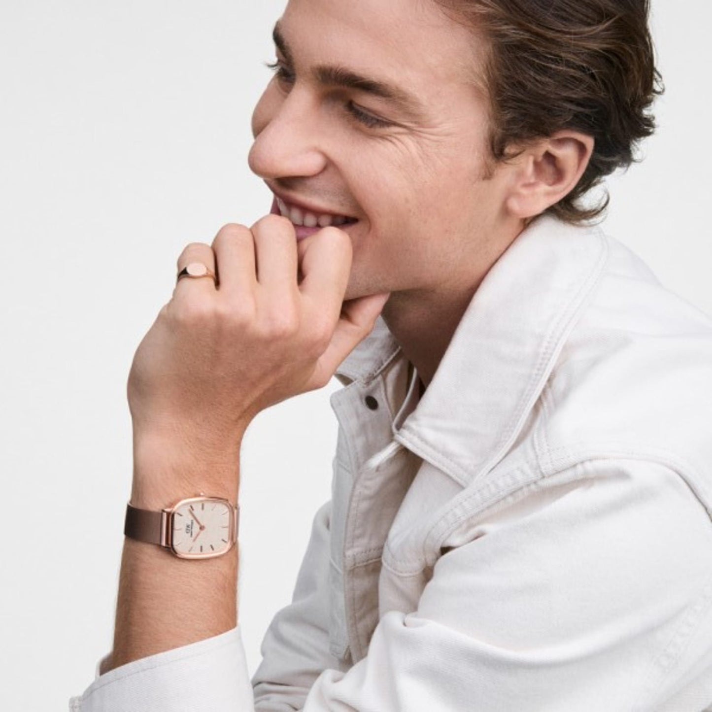 Orologio in Acciaio Uomo Daniel Wellington Marlon Melrose Linen-Kaidara Gioielli
