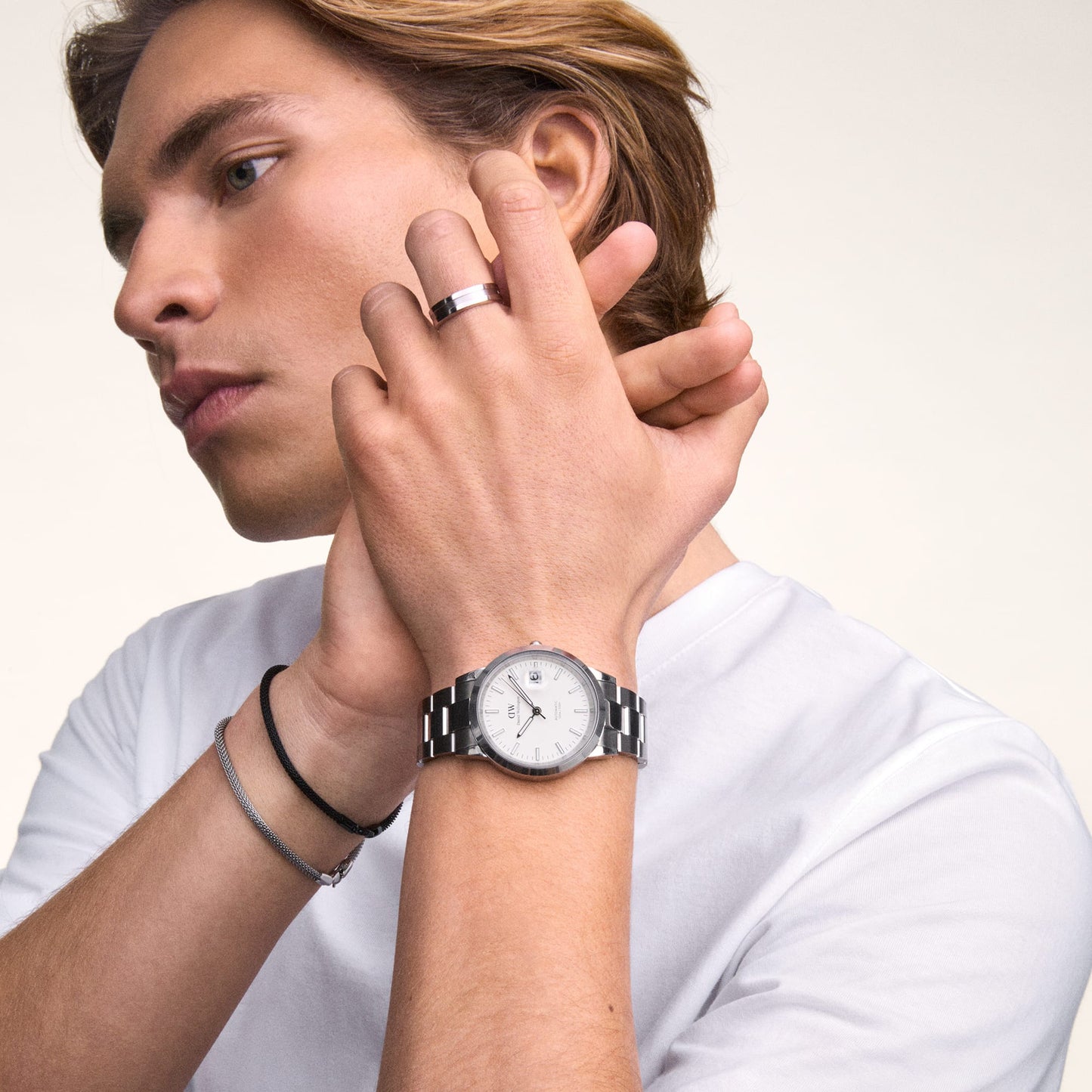 Orologio in Acciaio Uomo Daniel Wellington Iconic Link Automatic Silver-Kaidara Gioielli