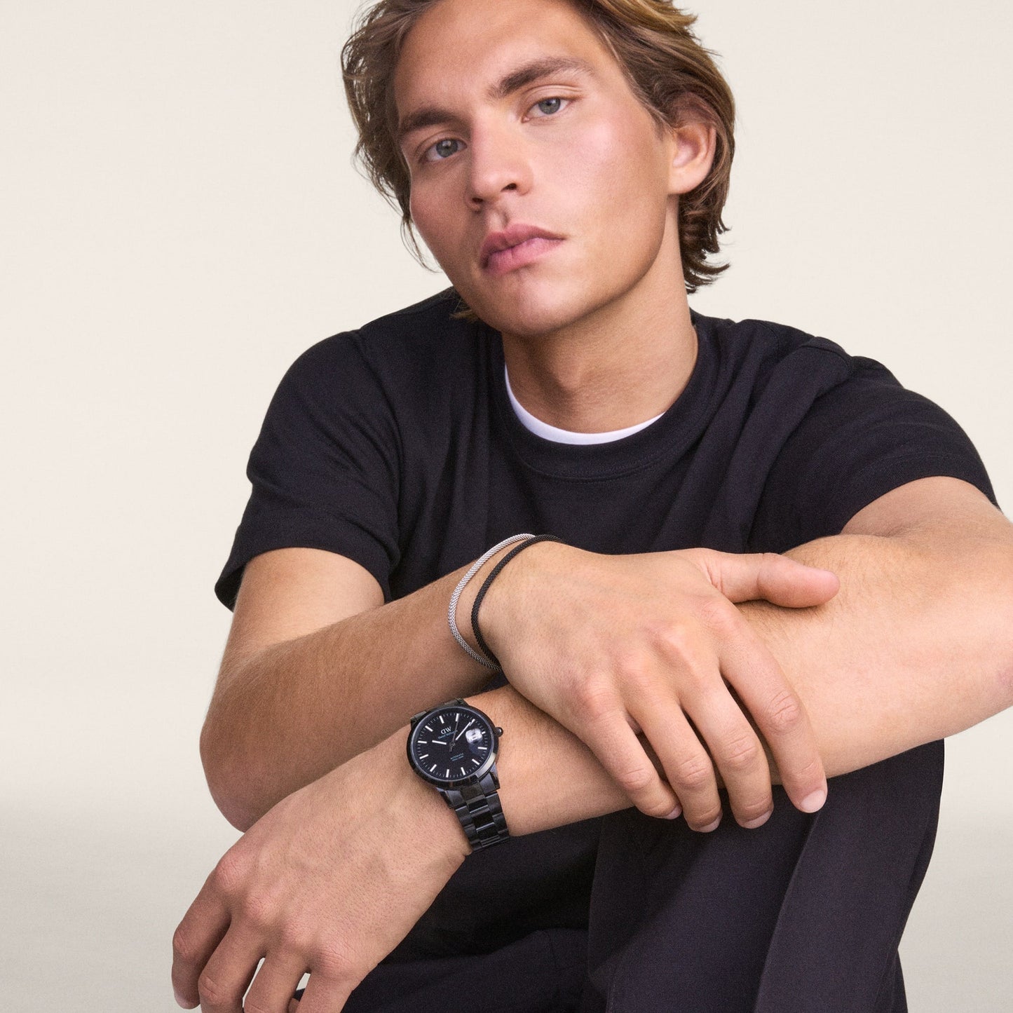 Orologio in Acciaio Uomo Daniel Wellington Iconic Link Automatic Black-Kaidara Gioielli