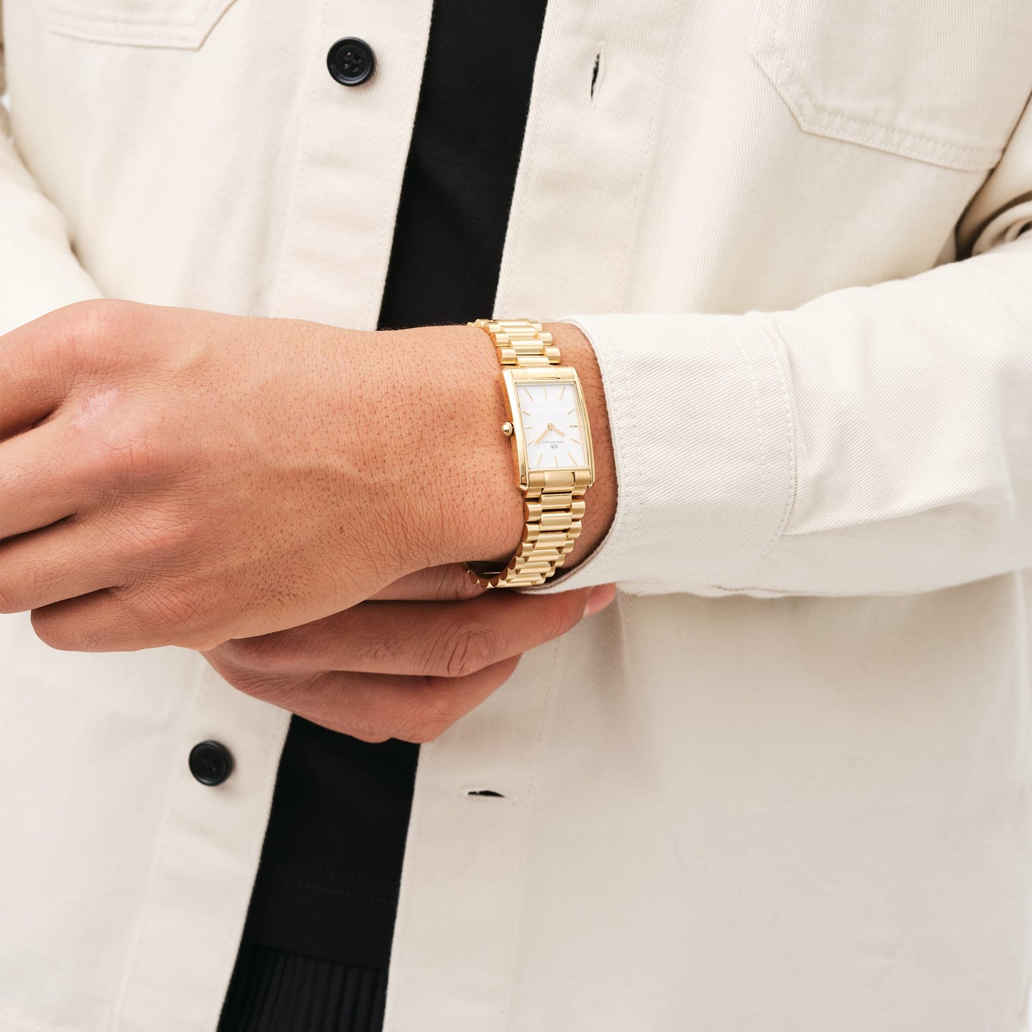 Orologio in Acciaio Uomo Daniel Wellington Bound 3-Link Gold-Kaidara Gioielli