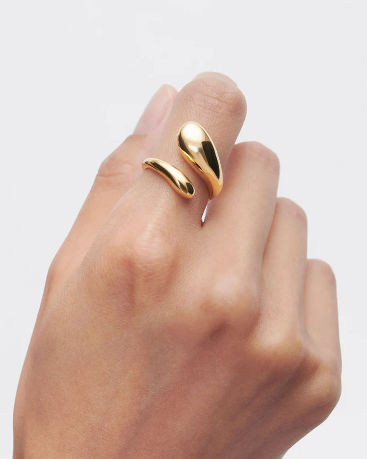 Anello in Argento Placcato Oro PdPaola Orbit-Kaidara Gioielli