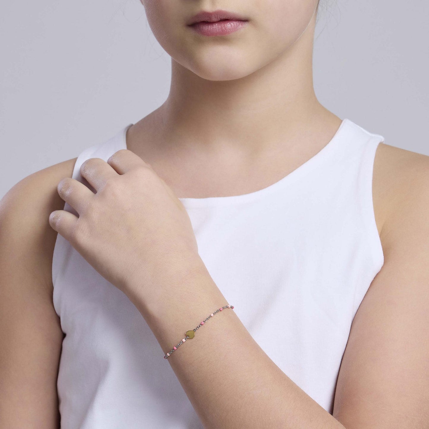Bracciale in Argento e Oro 9kt Bimba Mabina Mon Amour-Kaidara Gioielli