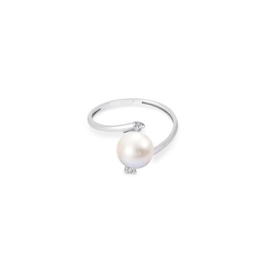 Anello in Oro Donna Demetra Shell Perla e Diamanti-Kaidara Gioielli