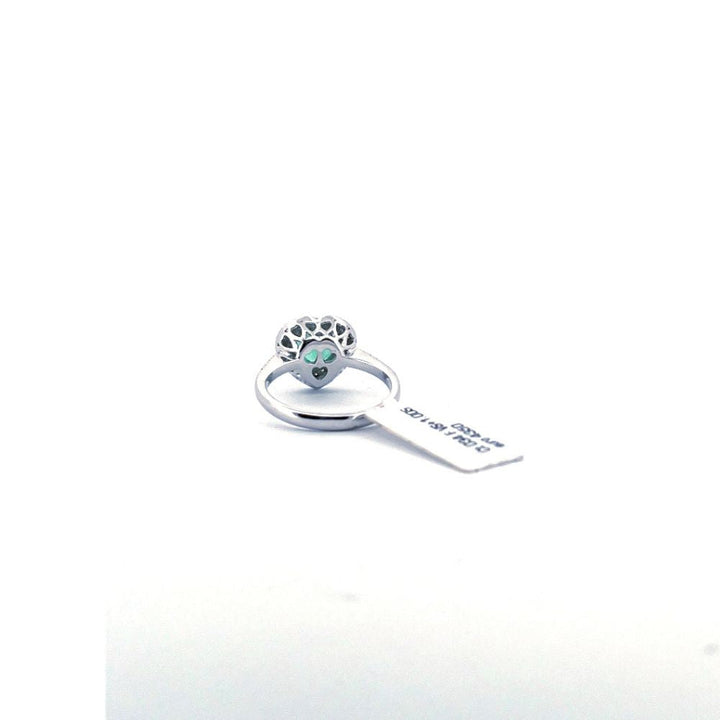 Anello in Oro Donna Kaidara Cuore di Diamanti e Smeraldi-Kaidara Gioielli