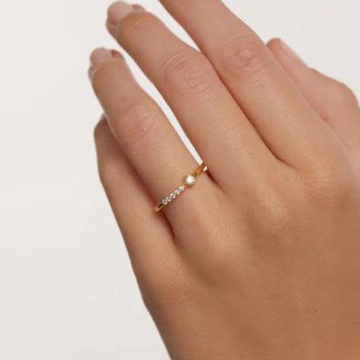 Anello in Argento Placcato Oro Donna Pdpaola Collezione Air-Kaidara Gioielli