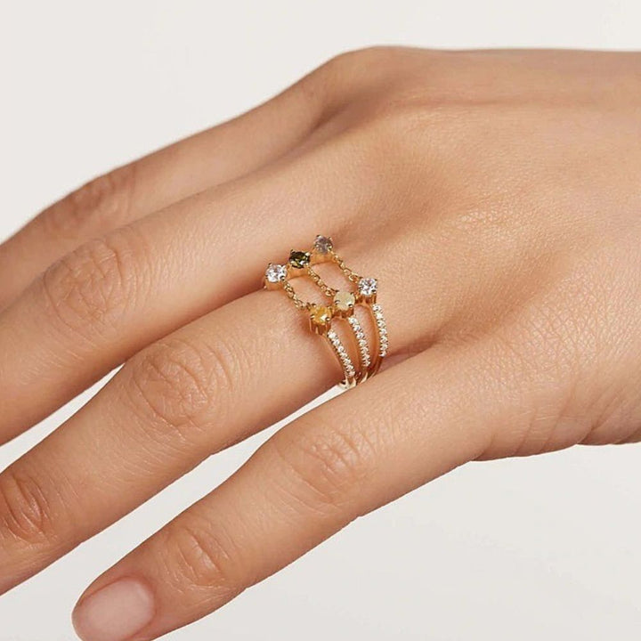 Anello in Argento Placcato Oro Donna Pdpaola Collezione Juno-Kaidara Gioielli