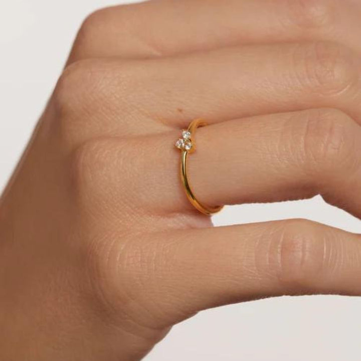 Anello in Argento Placcato Oro Donna Pdpaola Collezione Lua-Kaidara Gioielli