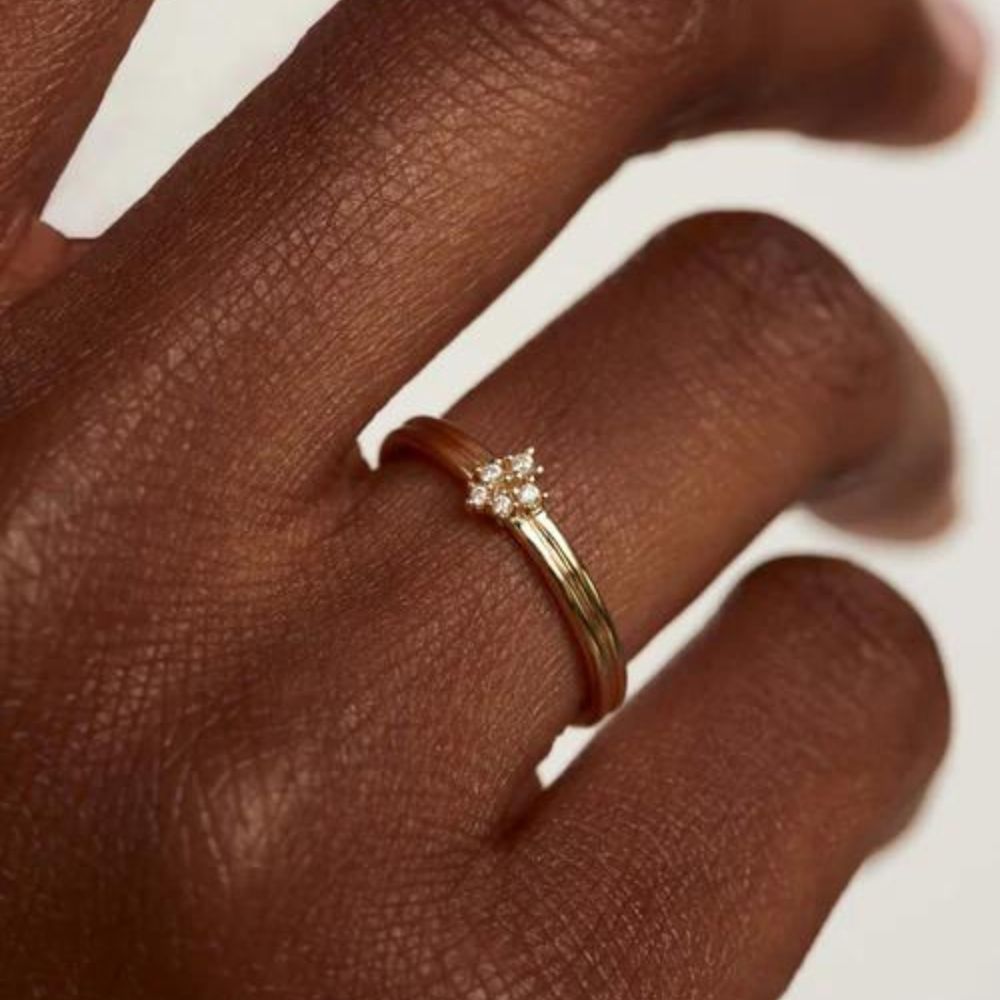 Anello in Argento Placcato Oro Donna Pdpaola Collezione Nova-Kaidara Gioielli