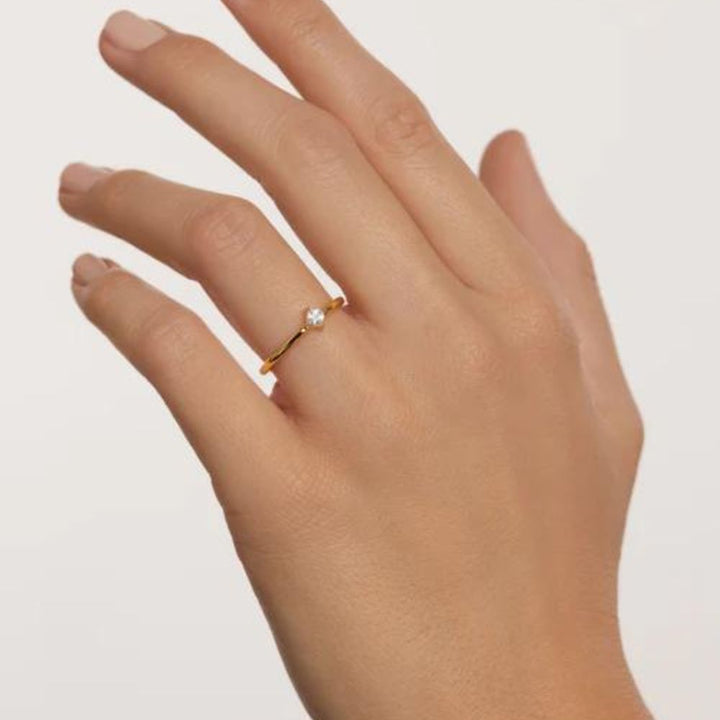 Anello in Argento Placcato Oro Donna Pdpaola Collezione Obi-Kaidara Gioielli