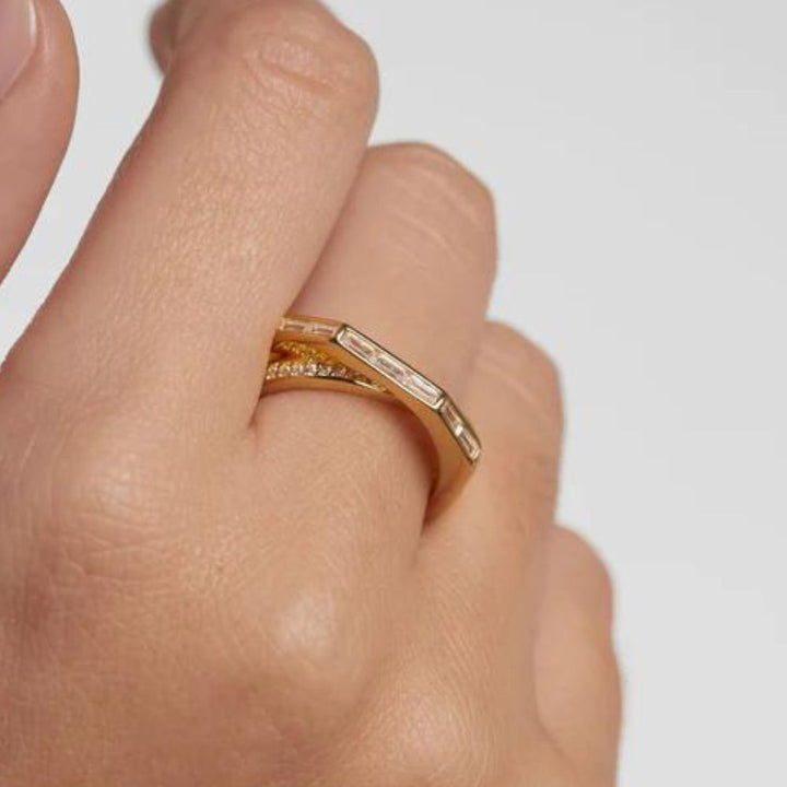 Anello in Argento Placcato Oro Donna Pdpaola Collezione Olivia-Kaidara Gioielli