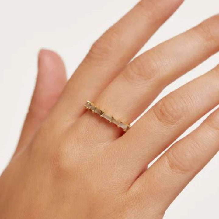 Anello in Argento Placcato Oro Donna Pdpaola Collezione Pistil-Kaidara Gioielli