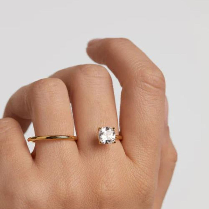 Anello in Argento Placcato Oro Donna Pdpaola Collezione Sofia-Kaidara Gioielli