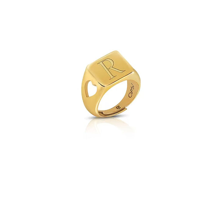 Anello in Argento chevalier Donna Ops Objects Icon Letters-Kaidara Gioielli
