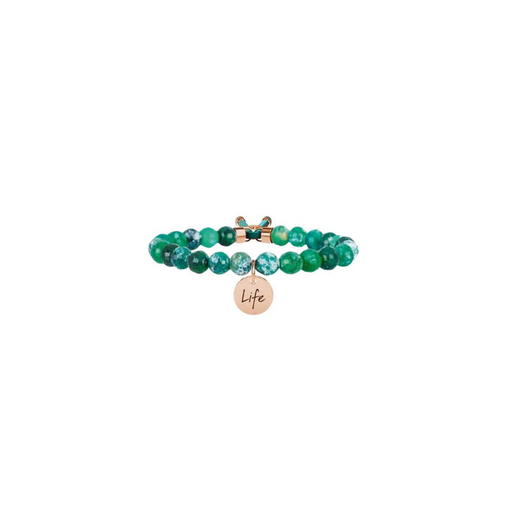 Bracciale in Acciaio Donna Kidult Agata Verde Armonia-Kaidara Gioielli