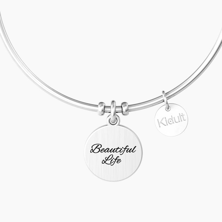 Bracciale in Acciaio Donna Kidult Albero della vita Beautiful life-Kaidara Gioielli