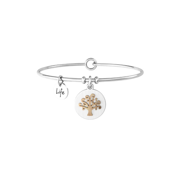 Bracciale in Acciaio Donna Kidult Albero della vita Beautiful life-Kaidara Gioielli