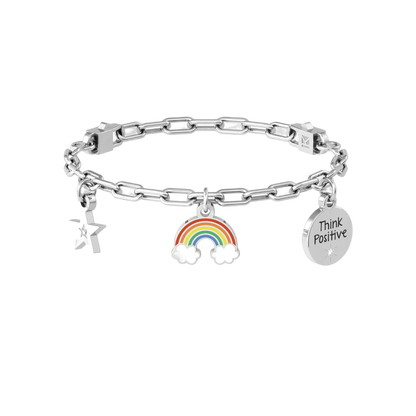 Bracciale Donna Kidult Arcobaleno |Think Positive-Kaidara Gioielli