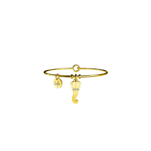 Bracciale in Acciaio Donna Kidult Cornetto Protezione-Kaidara Gioielli