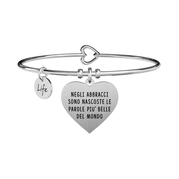 Bracciale in Acciaio Donna Kidult Cuore Abbracci-Kaidara Gioielli