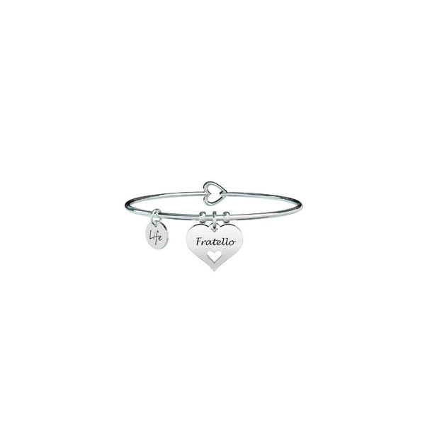 Bracciale in Acciaio Donna Kidult Cuore Fratello-Kaidara Gioielli