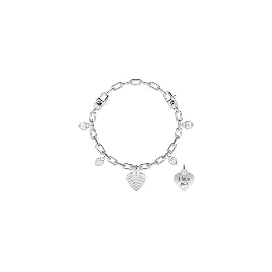 Bracciale in Acciaio Donna Kidult Cuore | I love you-Kaidara Gioielli