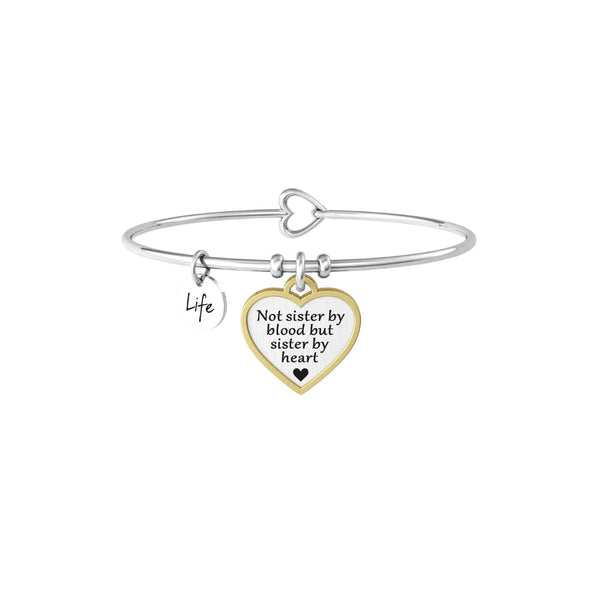 Bracciale in Acciaio Donna Kidult Cuore Come sorelle-Kaidara Gioielli
