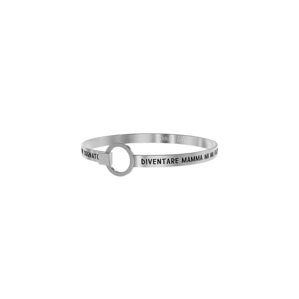 Bracciale in Acciaio Donna Kidult Cuore Diventare mamma-Kaidara Gioielli