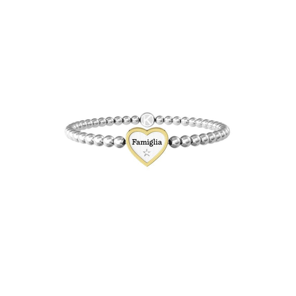 Bracciale in Acciaio Donna Kidult Cuore Famiglia-Kaidara Gioielli