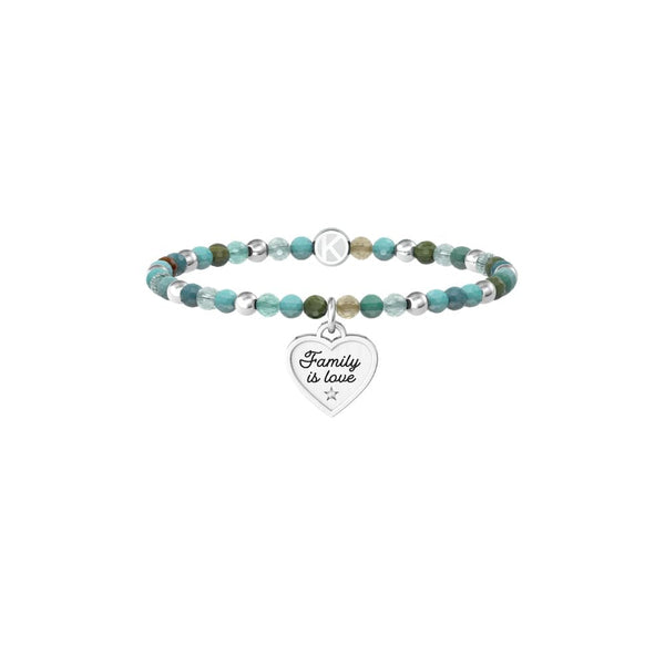 Bracciale in Acciaio Donna Kidult Cuore Family is love-Kaidara Gioielli