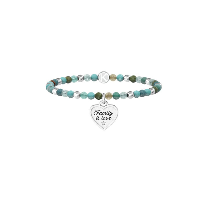 Bracciale in Acciaio Donna Kidult Cuore Family is love-Kaidara Gioielli