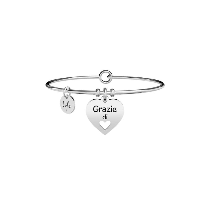 Bracciale in Acciaio Donna Kidult Cuore Grazie-Kaidara Gioielli